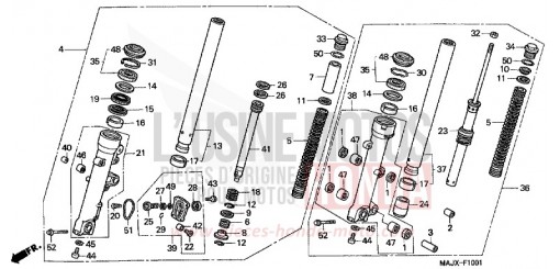 FOURCHETTE AVANT (ST1100A) ST1100AX de 1999